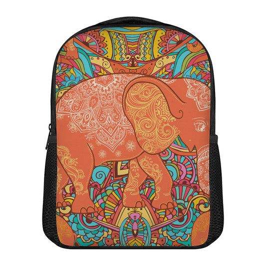 Indian Boho Hippie Elephant Print Casual Backpack