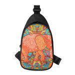 Indian Boho Hippie Elephant Print Chest Bag