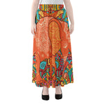 Indian Boho Hippie Elephant Print Chiffon Maxi Skirt