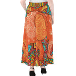 Indian Boho Hippie Elephant Print Chiffon Maxi Skirt