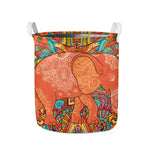 Indian Boho Hippie Elephant Print Collapsible Laundry Basket