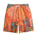 Indian Boho Hippie Elephant Print Cotton Shorts