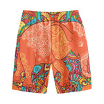 Indian Boho Hippie Elephant Print Cotton Shorts