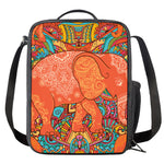 Indian Boho Hippie Elephant Print Crossbody Lunch Bag