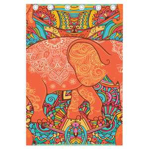 Indian Boho Hippie Elephant Print Curtain