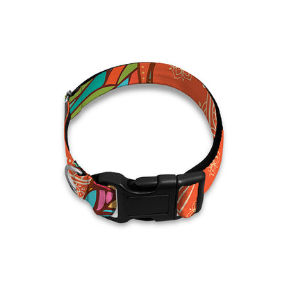 Indian Boho Hippie Elephant Print Dog Collar