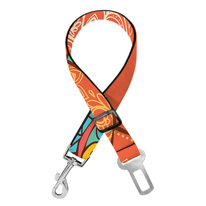 Indian Boho Hippie Elephant Print Dog Seat Belt