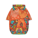 Indian Boho Hippie Elephant Print Dog Zip Up Hoodie