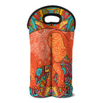 Indian Boho Hippie Elephant Print Double Neoprene Wine Tote