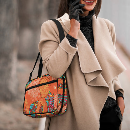 Indian Boho Hippie Elephant Print Double Strap Bible Bag