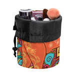 Indian Boho Hippie Elephant Print Drawstring Makeup Bag
