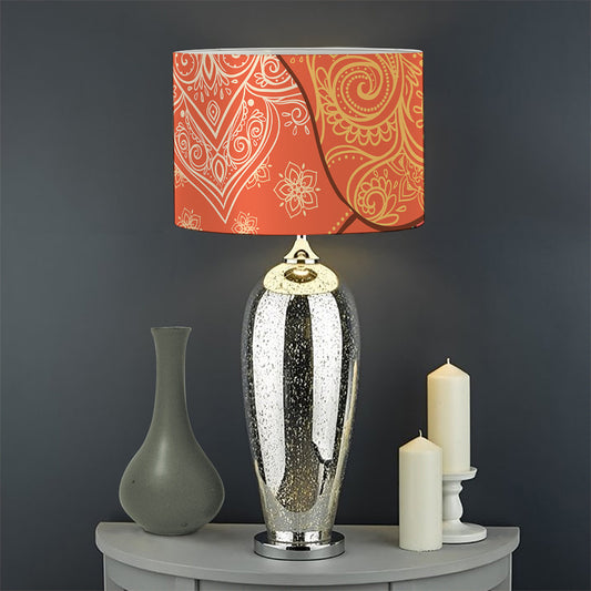 Indian Boho Hippie Elephant Print Drum Lamp Shade