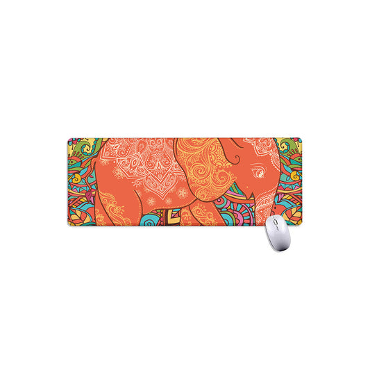 Indian Boho Hippie Elephant Print Extended Mouse Pad