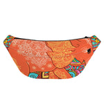 Indian Boho Hippie Elephant Print Fanny Pack