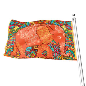 Indian Boho Hippie Elephant Print Flag