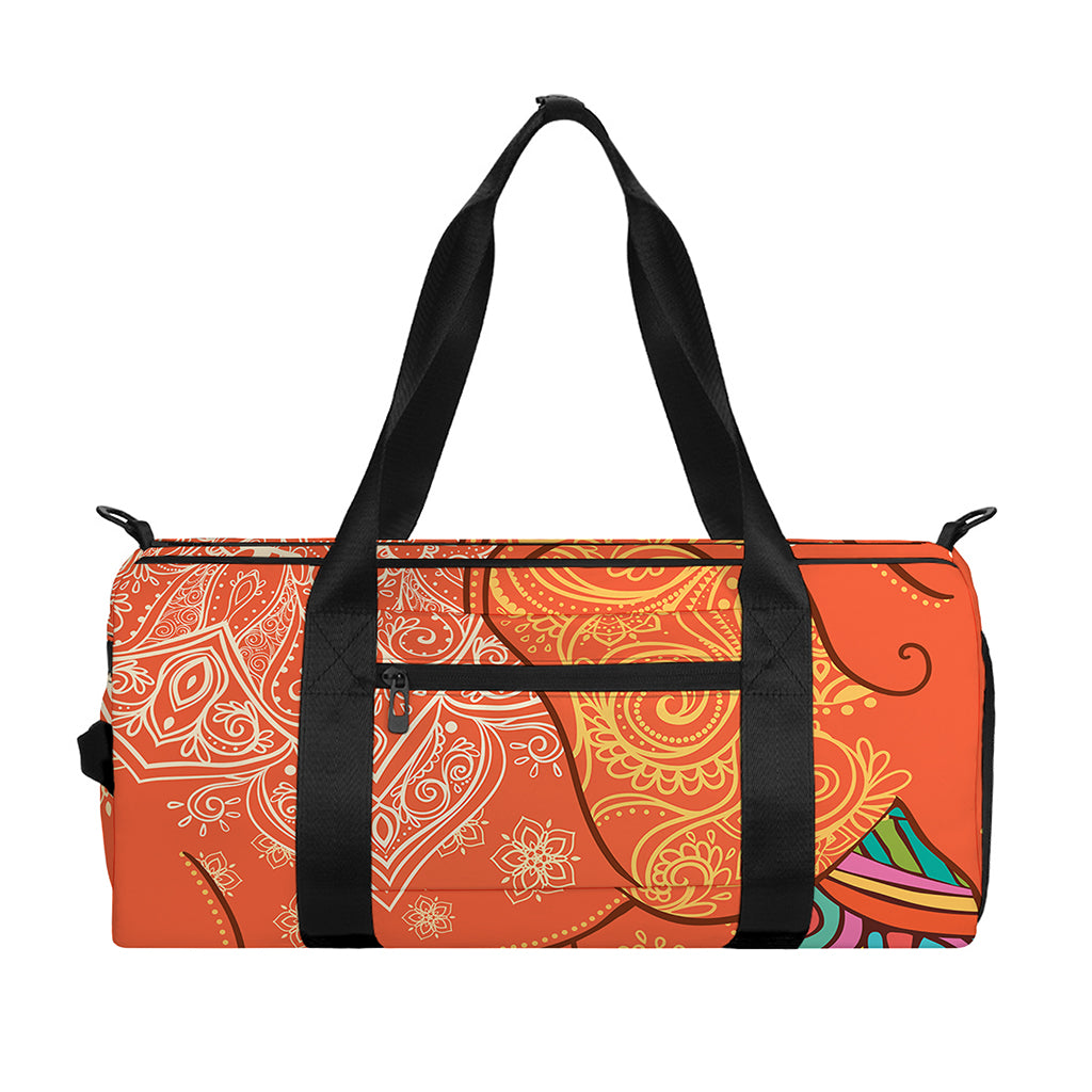 Indian Boho Hippie Elephant Print Gym Bag