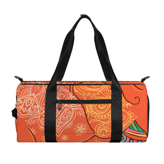 Indian Boho Hippie Elephant Print Gym Bag