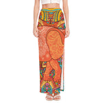 Indian Boho Hippie Elephant Print High Slit Maxi Skirt