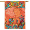 Indian Boho Hippie Elephant Print House Flag