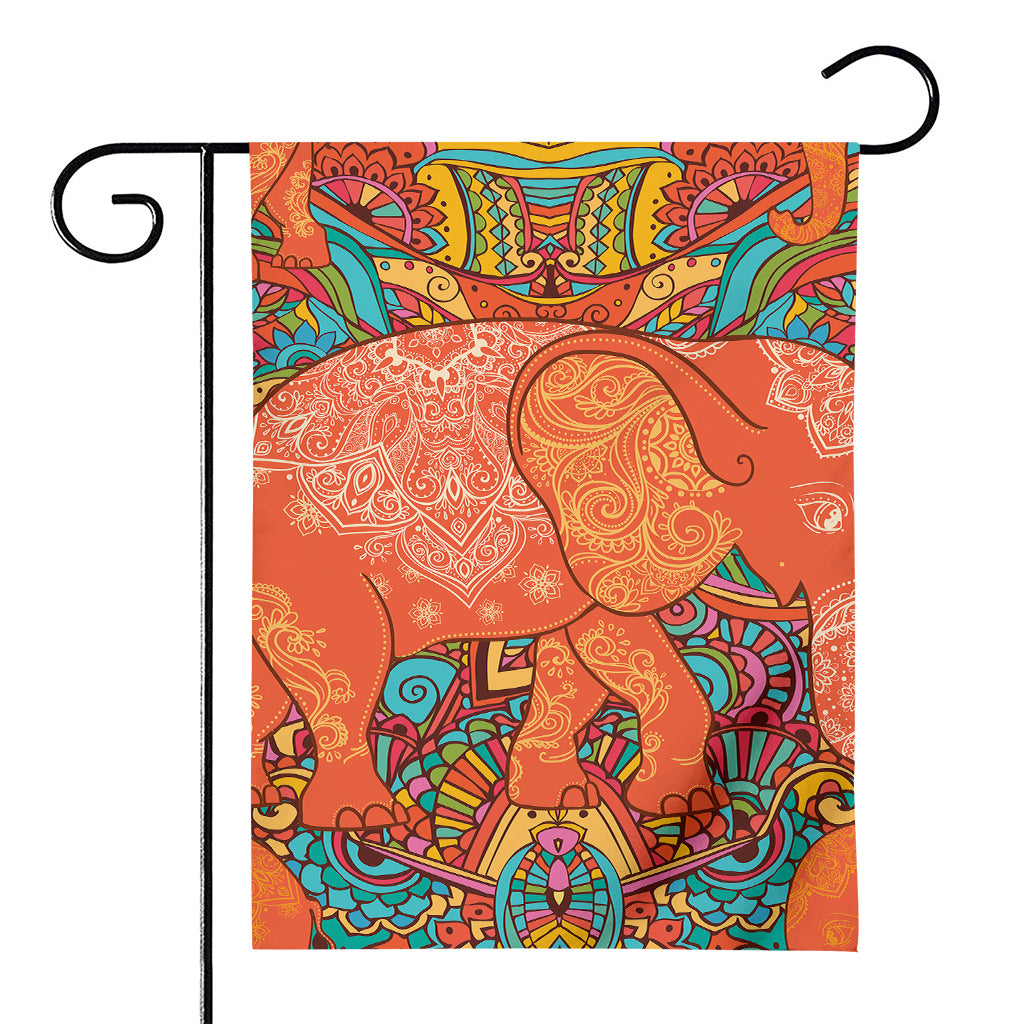 Indian Boho Hippie Elephant Print House Flag