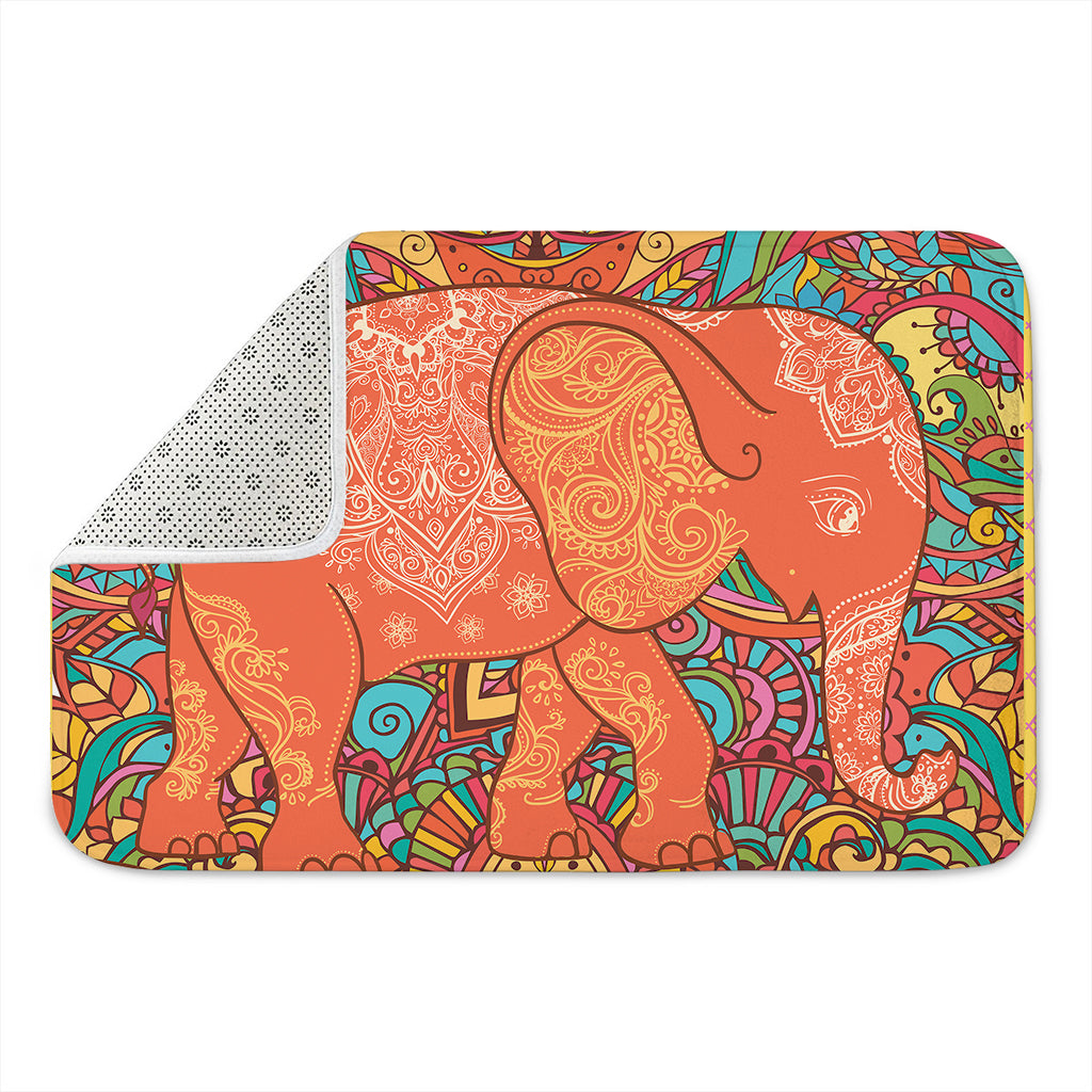 Indian Boho Hippie Elephant Print Indoor Door Mat