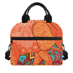 Indian Boho Hippie Elephant Print Insulated Lunch Bag