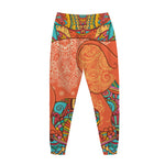 Indian Boho Hippie Elephant Print Jogger Pants