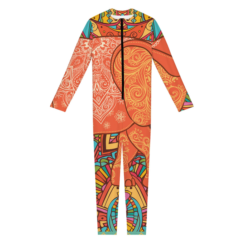 Indian Boho Hippie Elephant Print Jumpsuit