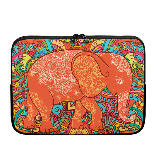 Indian Boho Hippie Elephant Print Laptop Sleeve