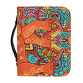 Indian Boho Hippie Elephant Print Leather Bible Cover
