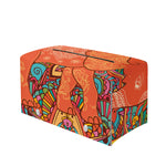 Indian Boho Hippie Elephant Print Leather Tissue Box Cover