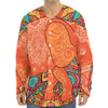 Indian Boho Hippie Elephant Print Long Sleeve Baseball Jersey