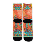 Indian Boho Hippie Elephant Print Long Socks