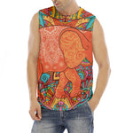 Indian Boho Hippie Elephant Print Men's Fitness Tank Top