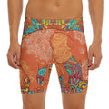 Indian Boho Hippie Elephant Print Men's Long Boxer Briefs