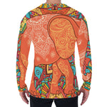 Indian Boho Hippie Elephant Print Men's Long Sleeve T-Shirt