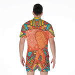 Indian Boho Hippie Elephant Print Men's Rompers