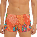 Indian Boho Hippie Elephant Print Men's Short Boxer Briefs