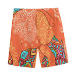 Indian Boho Hippie Elephant Print Men's Sports Shorts