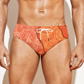 Indian Boho Hippie Elephant Print Men's Swim Briefs