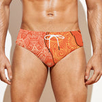 Indian Boho Hippie Elephant Print Men's Swim Briefs
