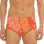 Indian Boho Hippie Elephant Print Men's Triangle Swim Briefs