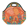 Indian Boho Hippie Elephant Print Neoprene Lunch Bag