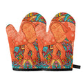 Indian Boho Hippie Elephant Print Oven Mitts