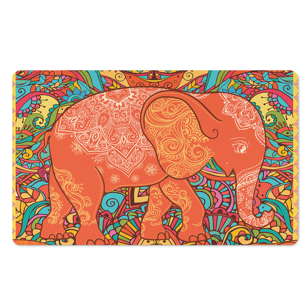 Indian Boho Hippie Elephant Print Polyester Doormat