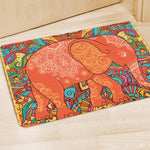 Indian Boho Hippie Elephant Print Polyester Doormat