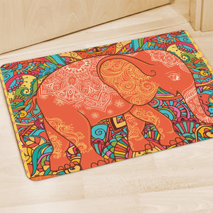 Indian Boho Hippie Elephant Print Polyester Doormat