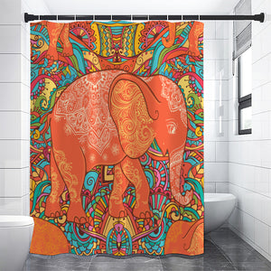 Indian Boho Hippie Elephant Print Premium Shower Curtain