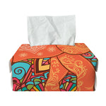 Indian Boho Hippie Elephant Print Rectangle Tissue Box Cover