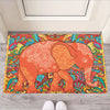 Indian Boho Hippie Elephant Print Rubber Doormat